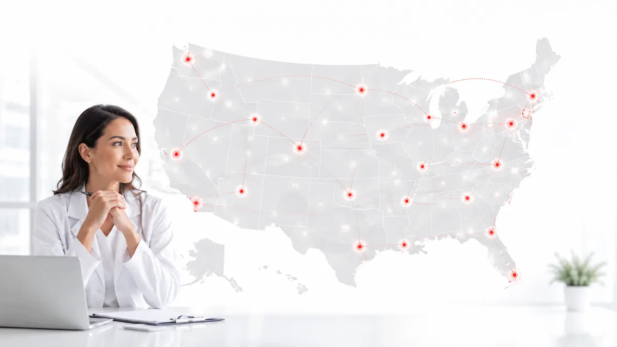 United States coverage visual representing nationwide CareMedox medical billing and RCM support.